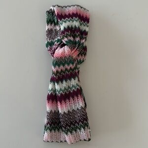 NEW! Missoni Chevron Striped maroon & Pink Knotted Headband
